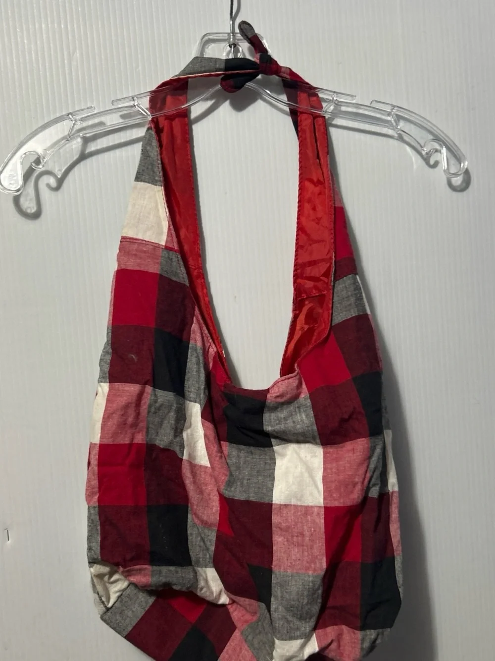 Cato Red and Black Plaid Hobo Shoulder Bag